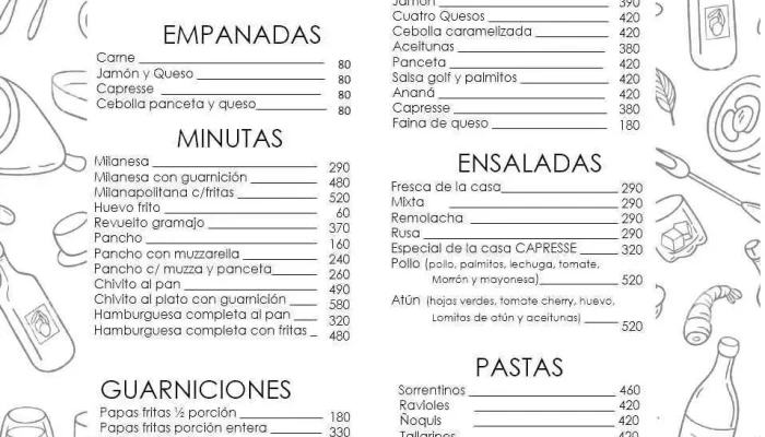 Sabores De La Colonia -  Menu - Col. del Sacramento