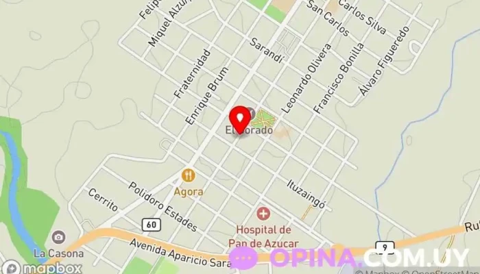 mapa de Sac propiedades Liquidador de bienes inmuebles en Pan de Azúcar