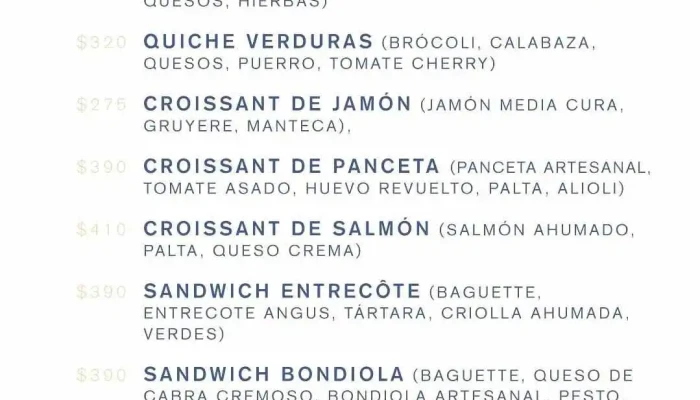 Saint Germain Cafe Parisien Menu - Montevideo