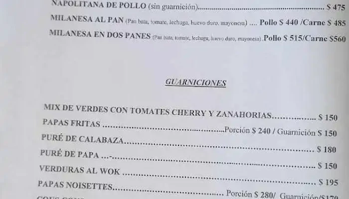 Salacia -  Menu - Montevideo