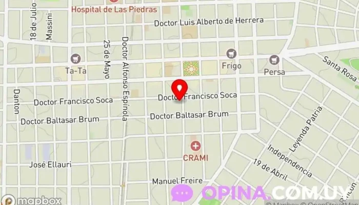 mapa de Salesianas Las Piedras Centro escolar en Las Piedras