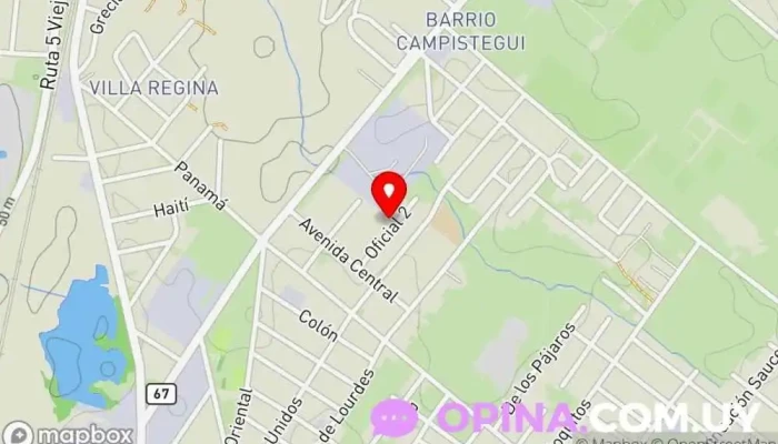 mapa de Salón Arcoiris Papelería en Las Piedras