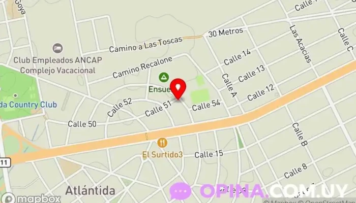 mapa de Salón Emilia Papelería en Atlántida