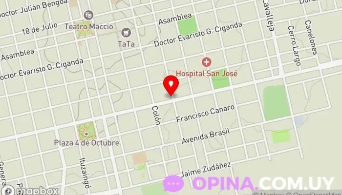 mapa de Salón Luk's - Papelería Juguetería Papelería, Tienda de regalos, Imprenta, Centro comercial, Juguetería en San José de Mayo