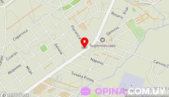 mapa de Salon Piamonte Tienda de alimentación en Montevideo