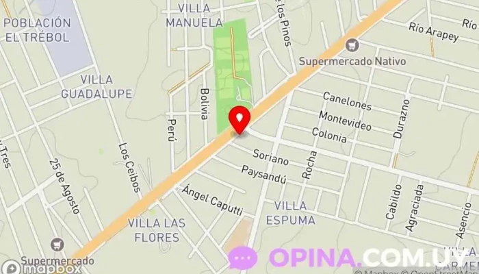 mapa de Salón Rotundo Papelería en Barros Blancos