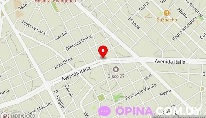 mapa de Salón Sovi Kiosco en Montevideo