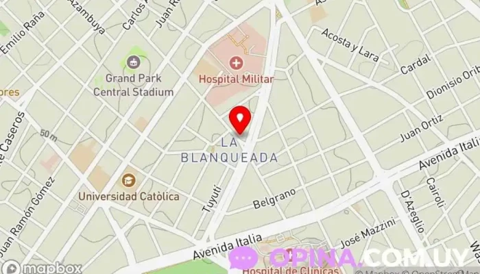 mapa de Salón Valle Edén Quiosco en Montevideo