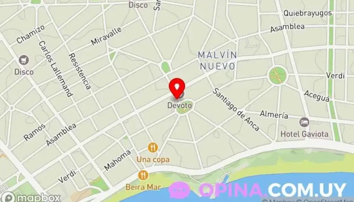 mapa de Salón Variedades Quiosco en Montevideo