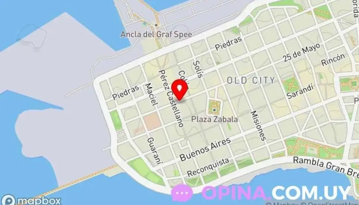 mapa de Salón Veinticinco Quiosco en Montevideo