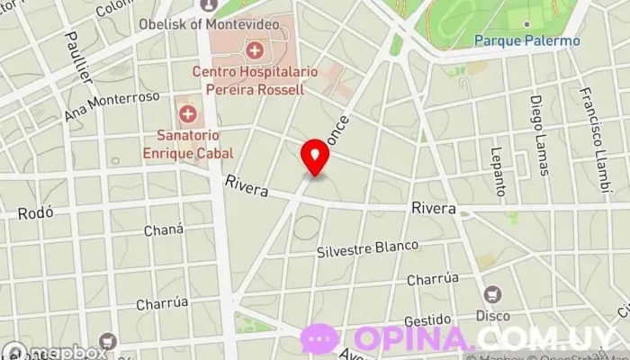 mapa de Saludent Clínica dental en Montevideo