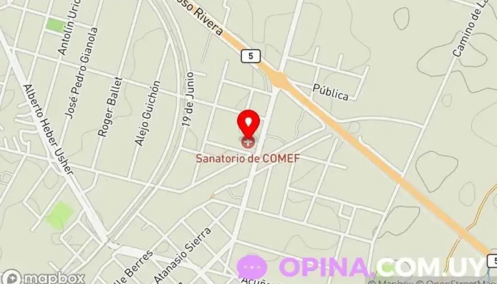 mapa de Sanatorio Nuevo - COMEF Hospital en Florida