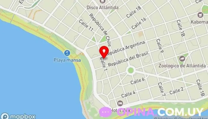 mapa de Sanda & MMA Uy Escuela de artes marciales en Atlántida