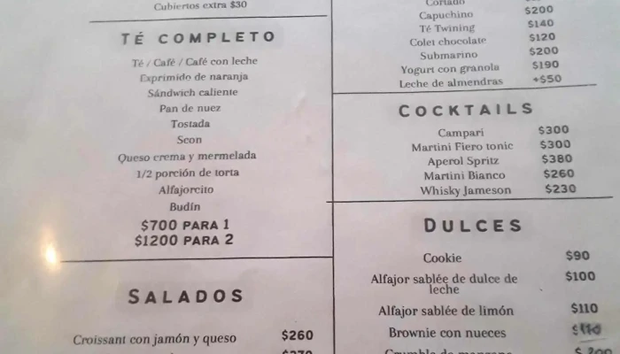 Santa Croce -  Menu - Montevideo