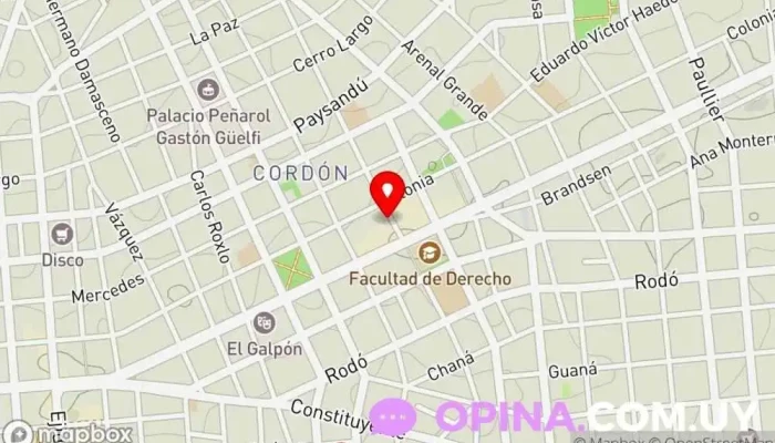 mapa de Santa María de Los Libros Librería en Montevideo