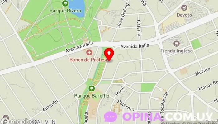 mapa de Santin Nutricionista Centro de salud en Montevideo