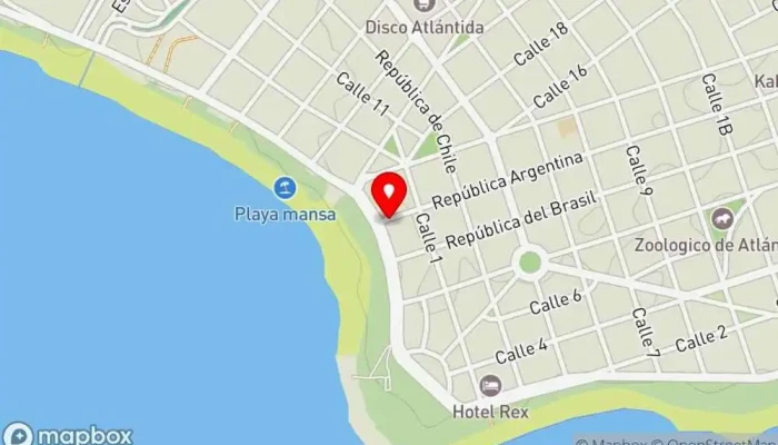 mapa de Santoral Restaurante en Atlántida