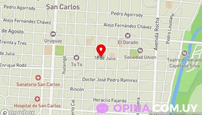 mapa de Sapere Vedere Librería en San Carlos