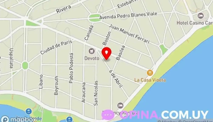 mapa de SCHINCA | Bienes Raíces Agencia de bienes inmuebles comerciales en Montevideo