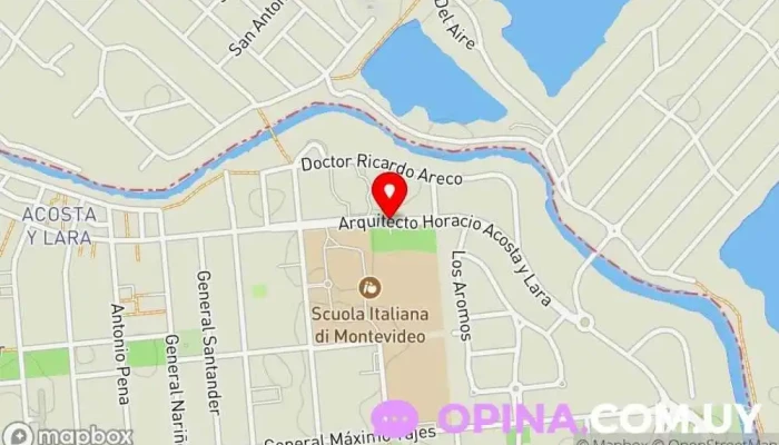 mapa de Scuola Club Club deportivo, Salón para eventos, Campo de hockey, Campo de fútbol, Club de tenis en Montevideo