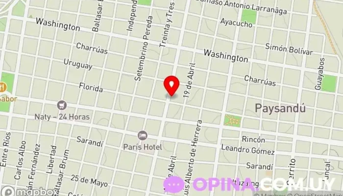 mapa de Sede Paysandú, Cenur Litoral Norte Universidad en Paysandú