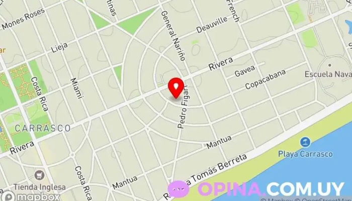 mapa de Seguro Americano Hospital privado en Montevideo