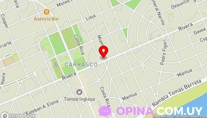 mapa de Seis Sentidos Estética y Bienestar Spa y gimnasio, Esteticista, Clínica ambulatoria en Montevideo