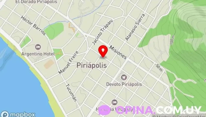 mapa de semanario La Prensa Oficina de la Administración en Piriápolis