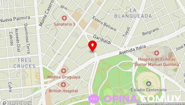 mapa de SEMM Odontología Dentista, Clínica dental en Montevideo