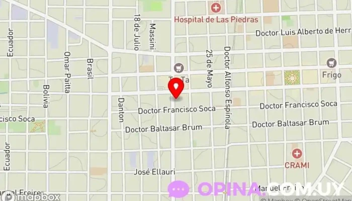 mapa de SERRANO - Papelería y Juguetería Papelería en Las Piedras