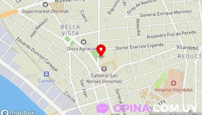 mapa de Shakers Bartenders  en Montevideo