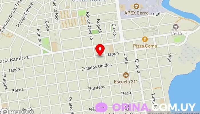 mapa de Shakespeare English Institute Academia de inglés en Montevideo