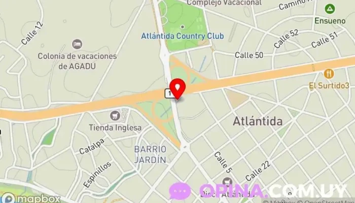 mapa de Shaolin Chuan Escuela de artes marciales en Atlántida