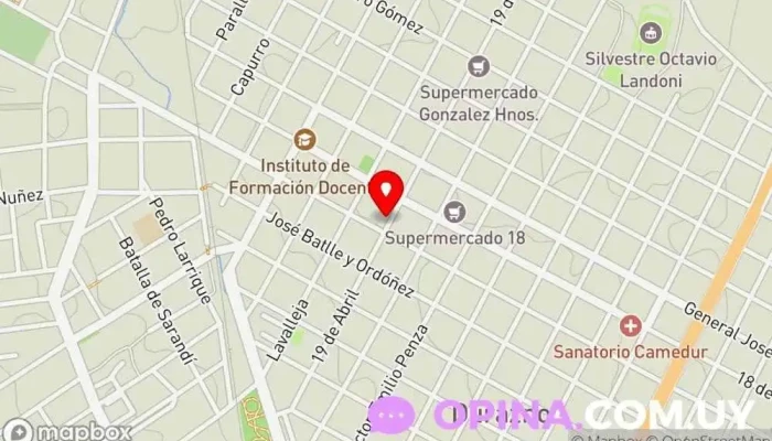 mapa de Silvana Machado Esteticista Esteticista en Durazno