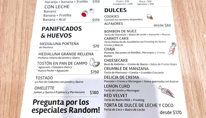 Sinestesia -  Menu - Montevideo