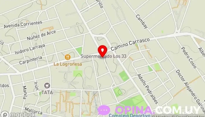 mapa de SMI Malvin Alto Clínica ambulatoria en Montevideo