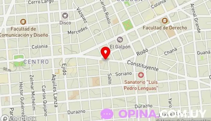 mapa de Sociedad Bíblica Librería cristiana, Lugar de interés histórico, Organización sin ánimo de lucro en Montevideo