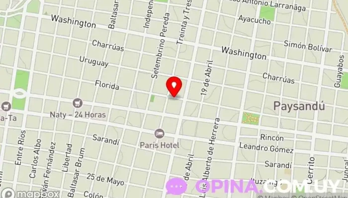 mapa de Sociedad Suiza de Paysandú Centro cultural en Paysandú