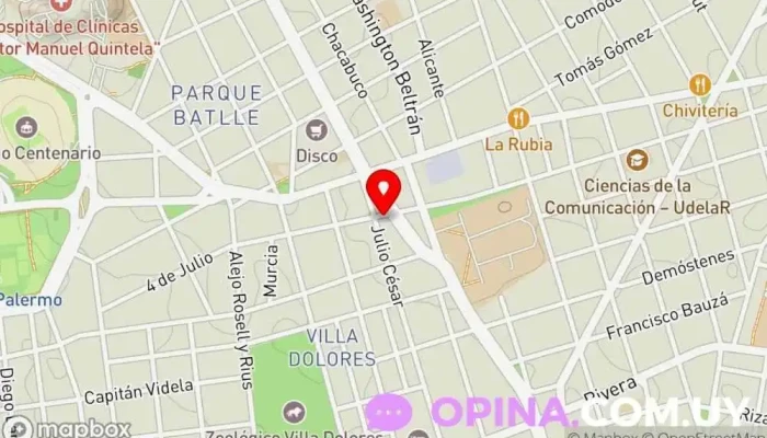 mapa de Somerset House ELS Academia de idiomas en Montevideo