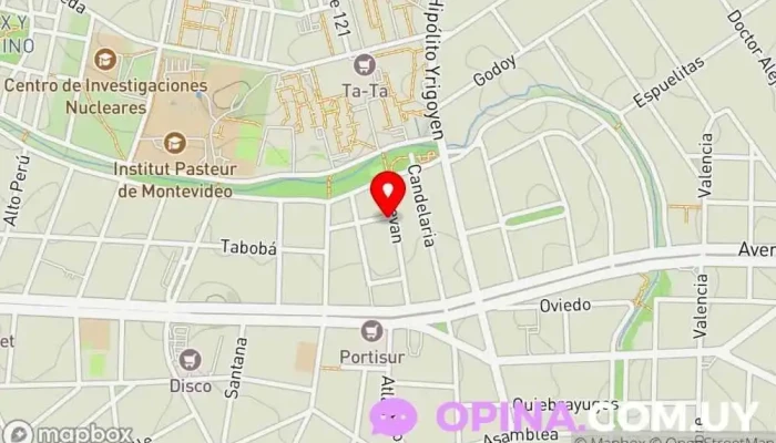 mapa de Sonreir Odontología Dentista en Montevideo