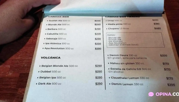 St Patricks Menu - Montevideo