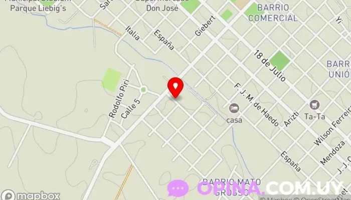 mapa de Street Fusion Dancers Academia de baile en Fray Bentos