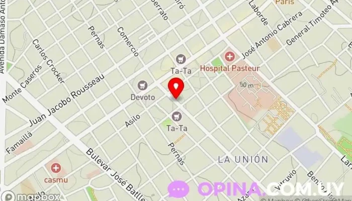 mapa de Sunset smile Clínica dental en Montevideo