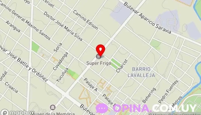 mapa de Supermercado Tico Supermercado en Montevideo