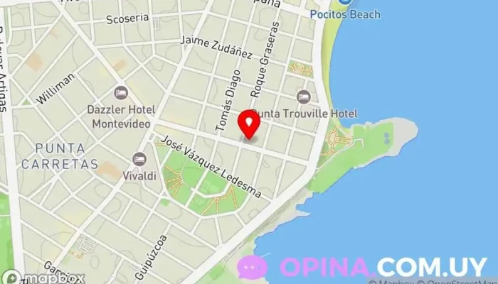 mapa de SUSENA INVERSIONES-REAL ESTATE Agentes inmobiliarios en Montevideo