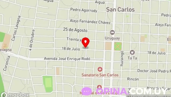 mapa de taller ala motos Taller mecánico en San Carlos