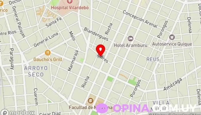 mapa de Taller de Radio Servicio de transporte en Montevideo