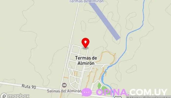 mapa de Termas de almiron Complejo Guayabos Alojamiento con servicio en Guichón