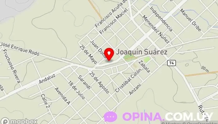 mapa de Texas Papelería en Joaquín Suárez