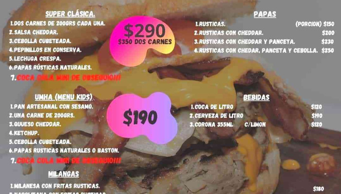 The Best Burger In Town -  Menu - Montevideo